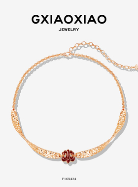 G XIAOXIAO 法式高级气质鸢尾花项圈 F16X423 F16X424 F16X450