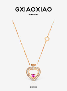 G XIAOXIAO【心心相印】气质高级优雅百搭爱心项链 F15X100