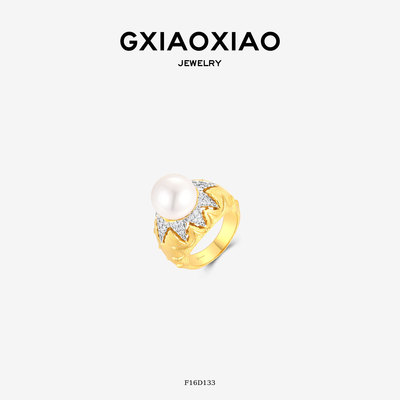 G XIAOXIAO【光芒】气质复古高级百搭星芒新年礼物戒指 F16D133