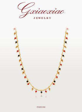 GXIAOXIAO百搭彩色多巴胺项链