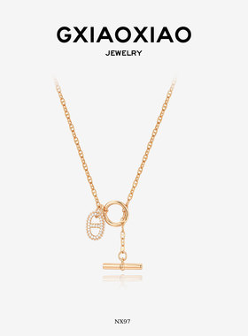 G XIAOXIAO 法式轻奢百搭气质小众猪鼻子项链 NX97