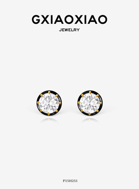 黑金拼色鹰爪耳环新年 F15H250 F15H251