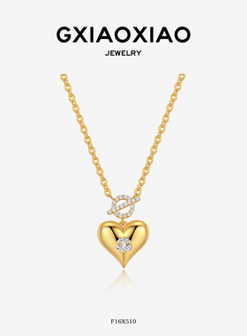 【鸢尾心徽】爱心鸢尾花项链