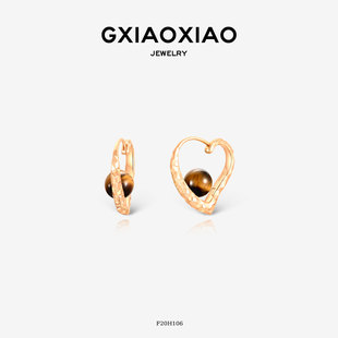 气质高级个性 XIAOXIAO 时尚 F20H106 简约百搭爱心耳环新年