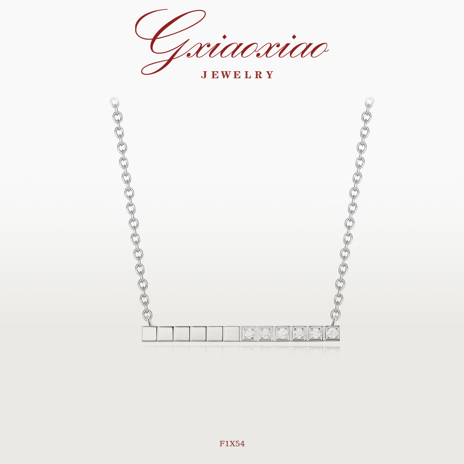 GXIAOXIAO925银平衡木项链