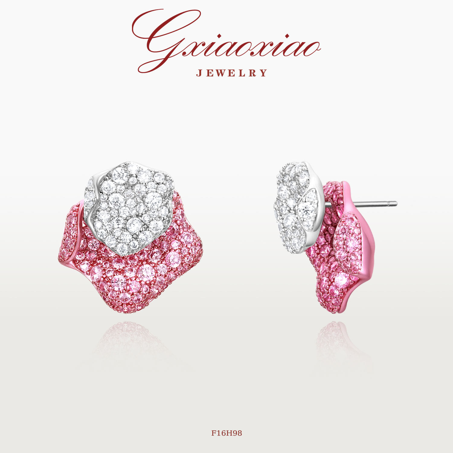 G XIAOXIAO 镀K金【限定】轻奢高级浪漫百搭双色花瓣耳环F16H98,饰品/流行首饰/时尚饰品新,耳环,淘宝优惠券,粉丝福利购,淘宝优惠卷