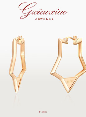 G XIAOXIAO 镀K金 气质高级感精致百搭五角星耳环 F15H40新年礼物