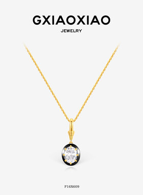 G XIAOXIAO 高级时尚百搭黑金拼色鹰爪项链新年 F16X609 新年礼物