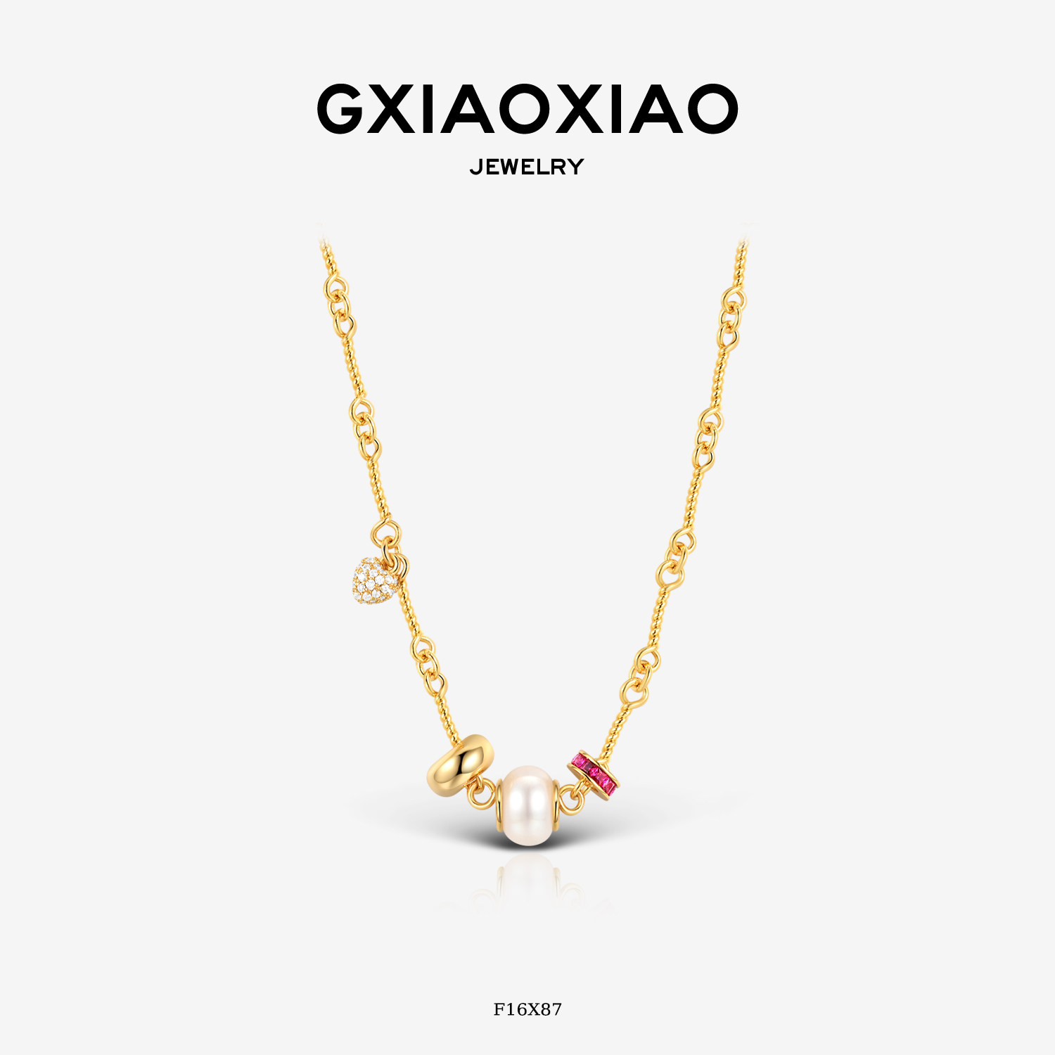 G XIAOXIAO高小小 原创珍珠项链轻奢高级感锁骨链气质颈链小蛮腰
