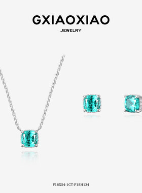 G XIAOXIAO【海滨清风】轻奢气质高级四爪方糖项链 F18X54 F18X55