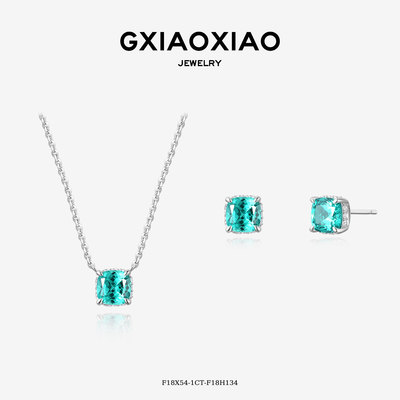 高小小蓝色方糖项链女生生日礼物