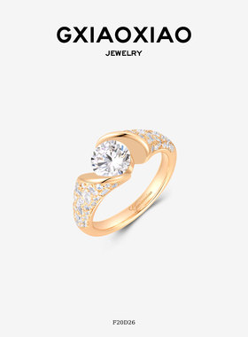 G XIAOXIAO戒指 法式气质高级时尚百搭马蹄戒指新年 F20D26