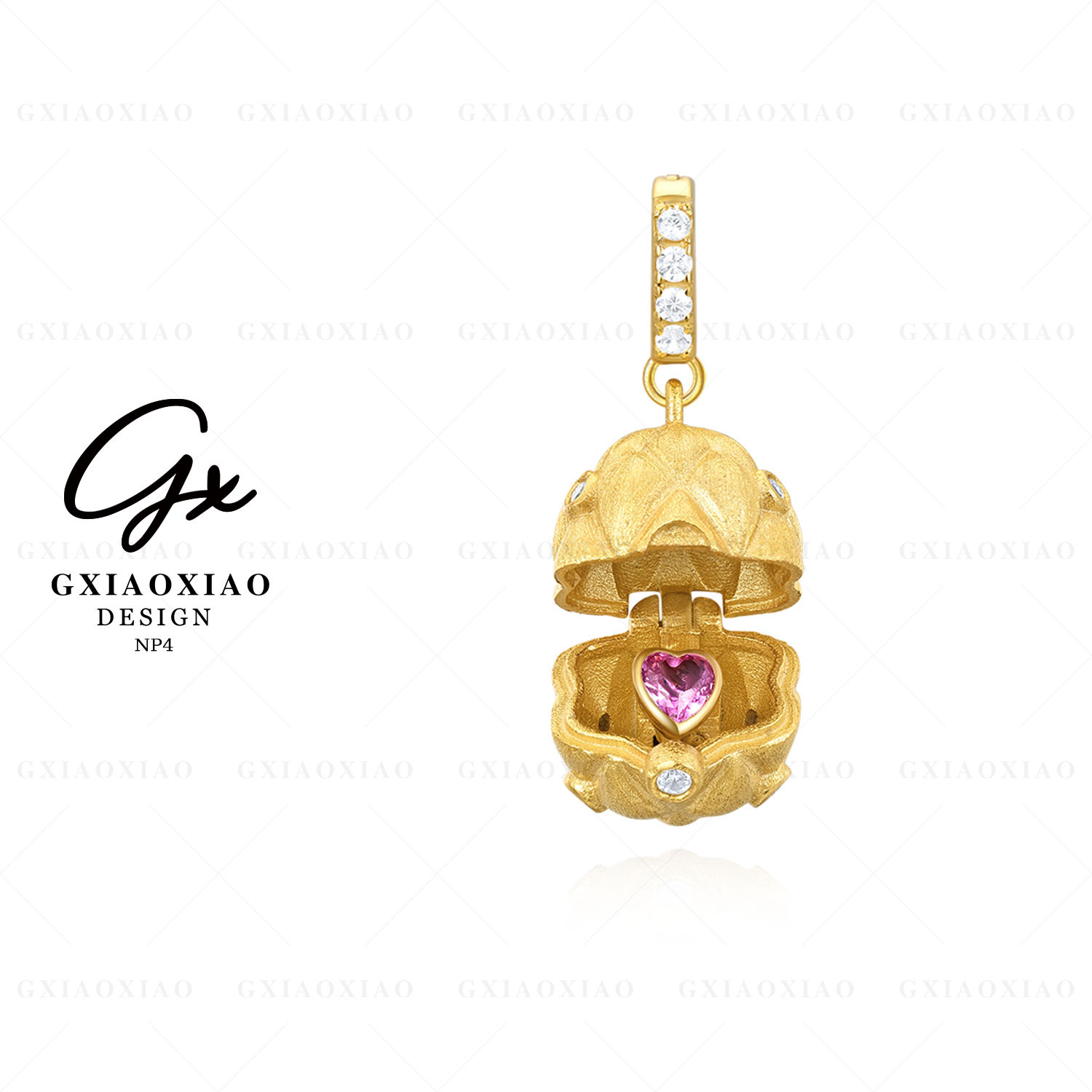 G XIAOXIAO 镀K金【惊喜彩蛋】轻奢气质高级感心型吊坠 NP4