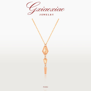 G XIAOXIAO 镀K金 法式气质优雅高级设计感蛇形项链 F20X2