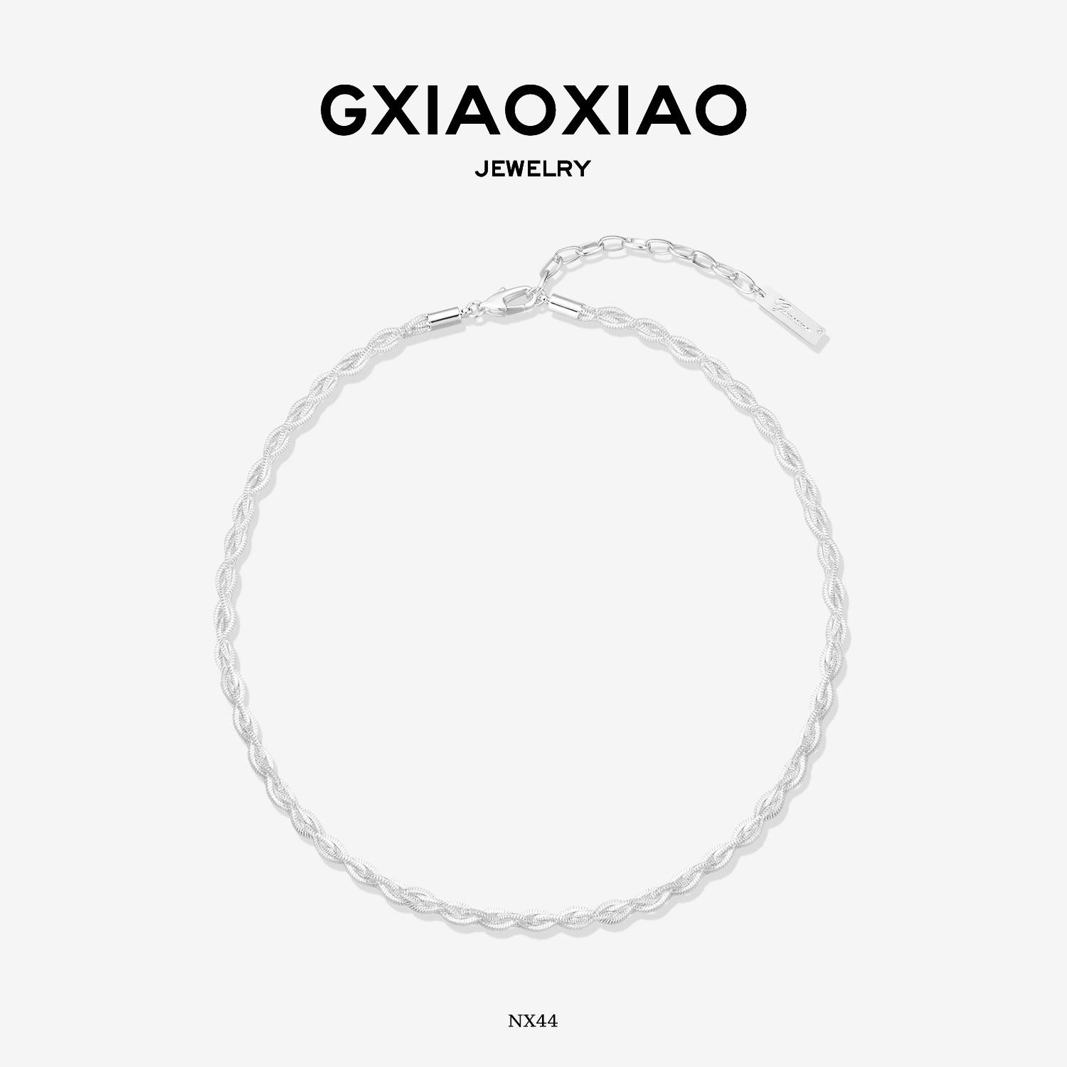 G XIAOXIAO 轻奢气质高级感时尚百搭麻花项链 NX44礼物