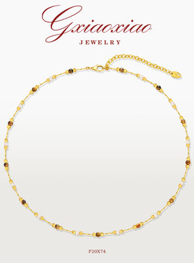 GXIAOXIAO百搭美拉德锁骨项链