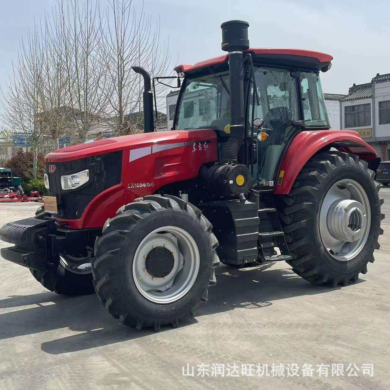 东方红1604动力换向拖拉机 大型轮式六缸高配农用旋耕犁地拖拉机