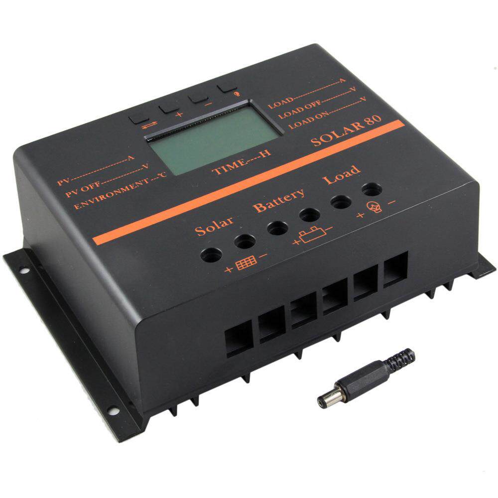 S80一屏多状态显示太阳能控制器PWM 12V24V80A太阳能发电控制器