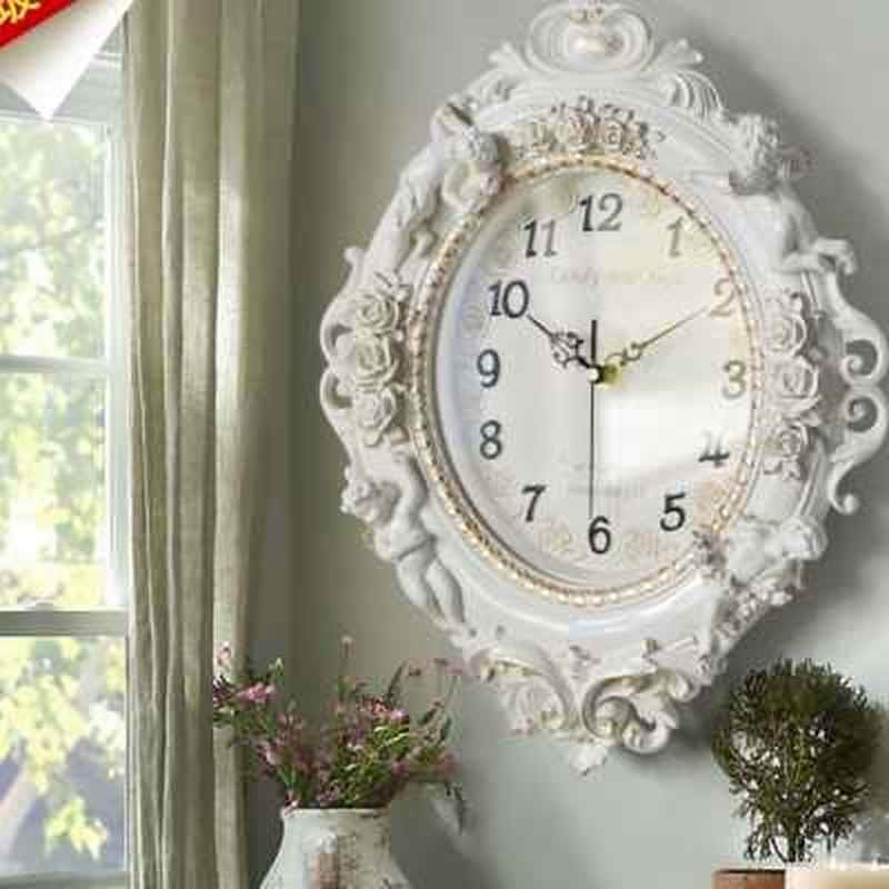 欧式装饰钟表创意客厅石英钟静音挂钟家用卧室艺术单面宾馆挂表o