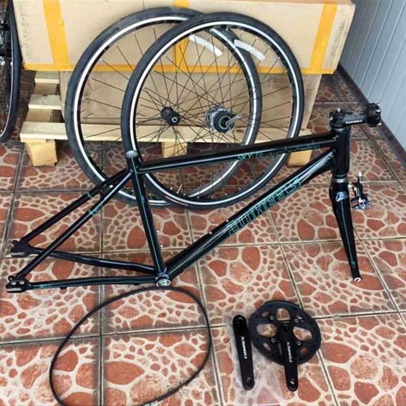 700c公路通勤铝合金车架+前叉 皮带轮驱动 单速内3速两种后轮可选