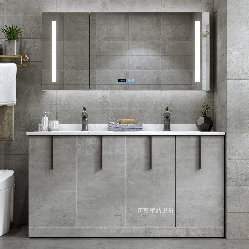 北欧轻奢美式橡木浴室柜智能镜柜落地洗脸盆洗手盆洗漱台盆柜A031,家装主材,浴室柜,淘宝优惠券,粉丝福利购,淘宝优惠卷