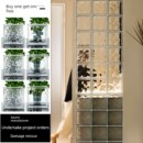 超白冰晶花纹玻璃砖水晶砖透明浴室隔断墙客厅屏风中空玻璃实心砖