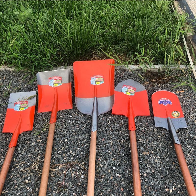 农用铁锹混凝土铁铲锰钢铲子尖方泥煤锹工地园艺翻地挖沙大小钢锹
