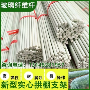 玻璃钢纤维杆菜园拱棚支架农用小拱棚育苗弹力杆架子遮阳棚纤维棒