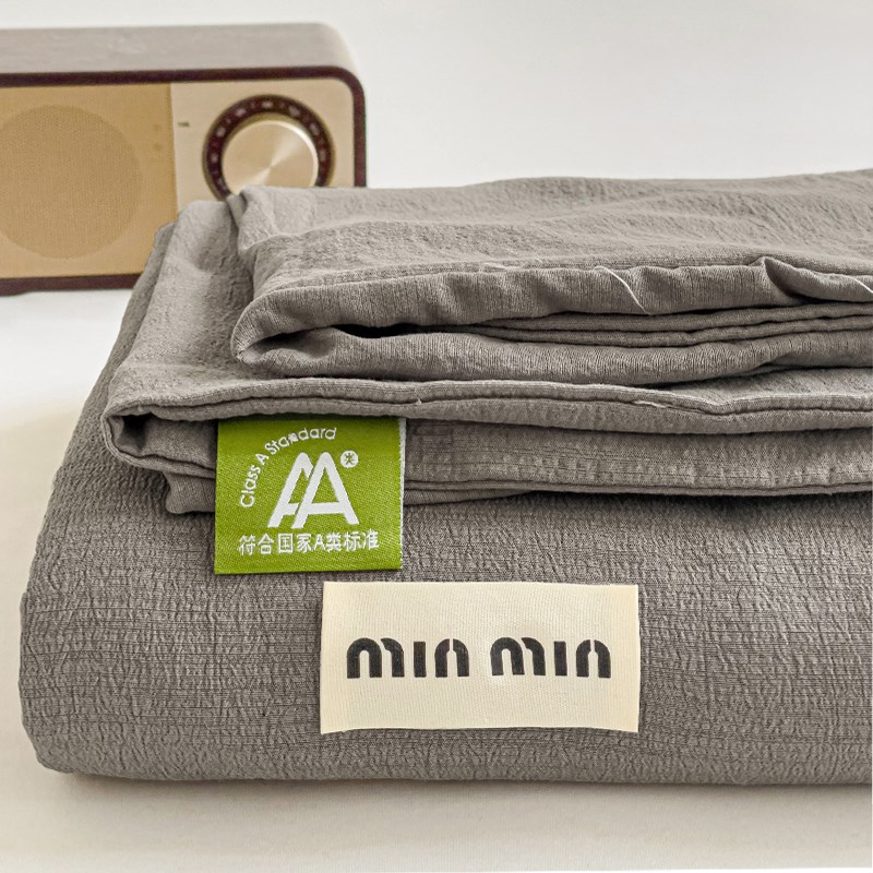 夏季水洗棉e双层纱床单单件非纯全棉被单枕套三件套学生宿舍单人3