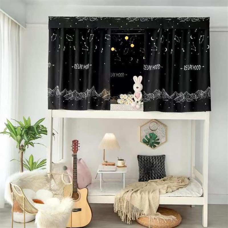 架子床遮挡帘床幔k床围床帐帘床布大学生寝室上下铺遮光布帘子一