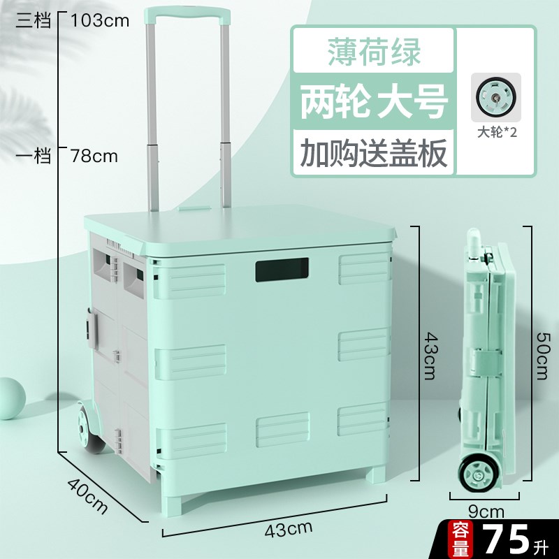 买菜车小拉车便携折n叠购物车野餐推车家用拉杆车拉货取快递神器