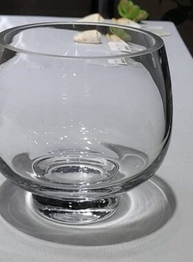 桑椹龙头宽口葡萄酒泡带酒瓶水养脚透明壶肚矮有玻璃花瓶泡酒瓶大