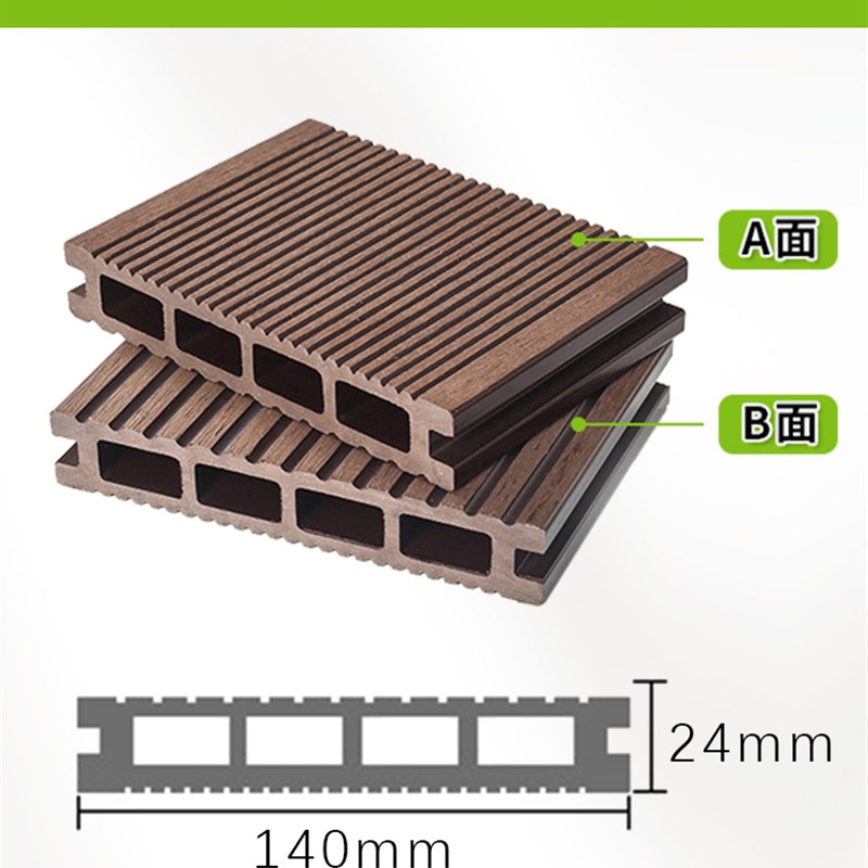 塑木地板户外露台lk木塑室外二代共挤防腐木地板庭院地面铺设塑木