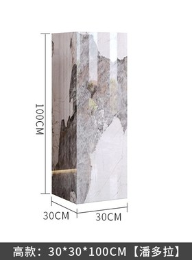 工艺品摆件台花架客展厅玄关酒店会所岩板装O饰立柱大理石雕塑底