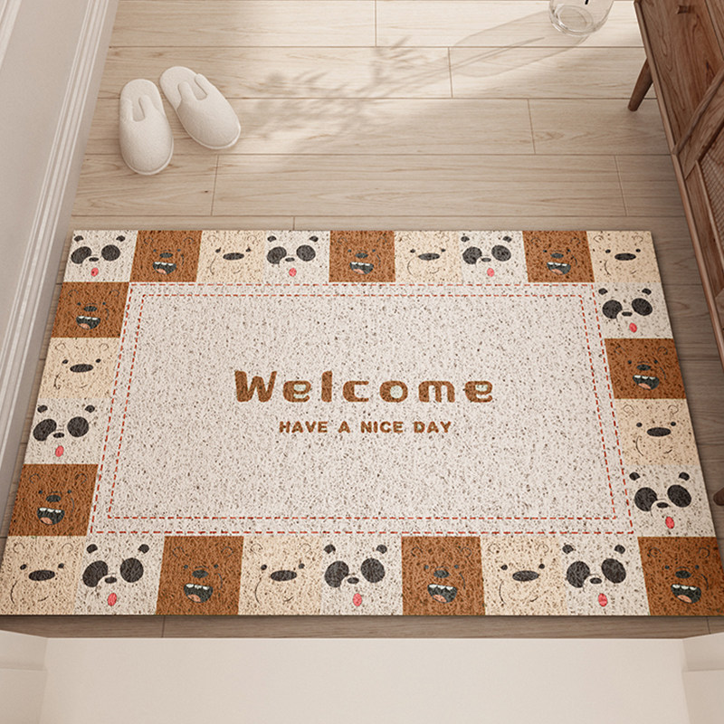 卡通可爱入户门地垫进门门口地毯pvc刮土蹭泥丝圈脚垫子换鞋玄关,居家布艺,入户地垫,淘宝优惠券,粉丝福利购,淘宝优惠卷