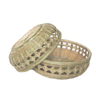 馒头筐家用放馍篮厨房竹编馍馍筐水果蔬菜筐子放饼囊包子用的篮子