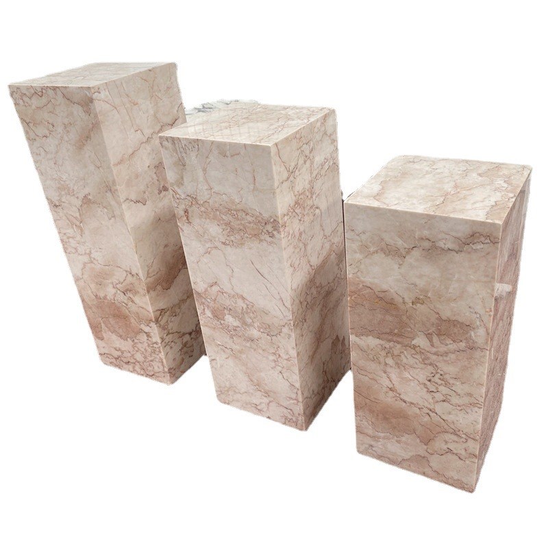 大理石立柱底座摆台摆件展示台玄关落地雕塑天然石材基座装饰石柱