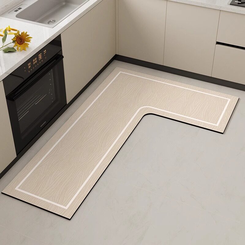 厨房专用地垫l型7字防滑转角地毯可擦免洗耐脏吸水防水防油脚垫子,居家布艺,厨房地垫,淘宝优惠券,粉丝福利购,淘宝优惠卷