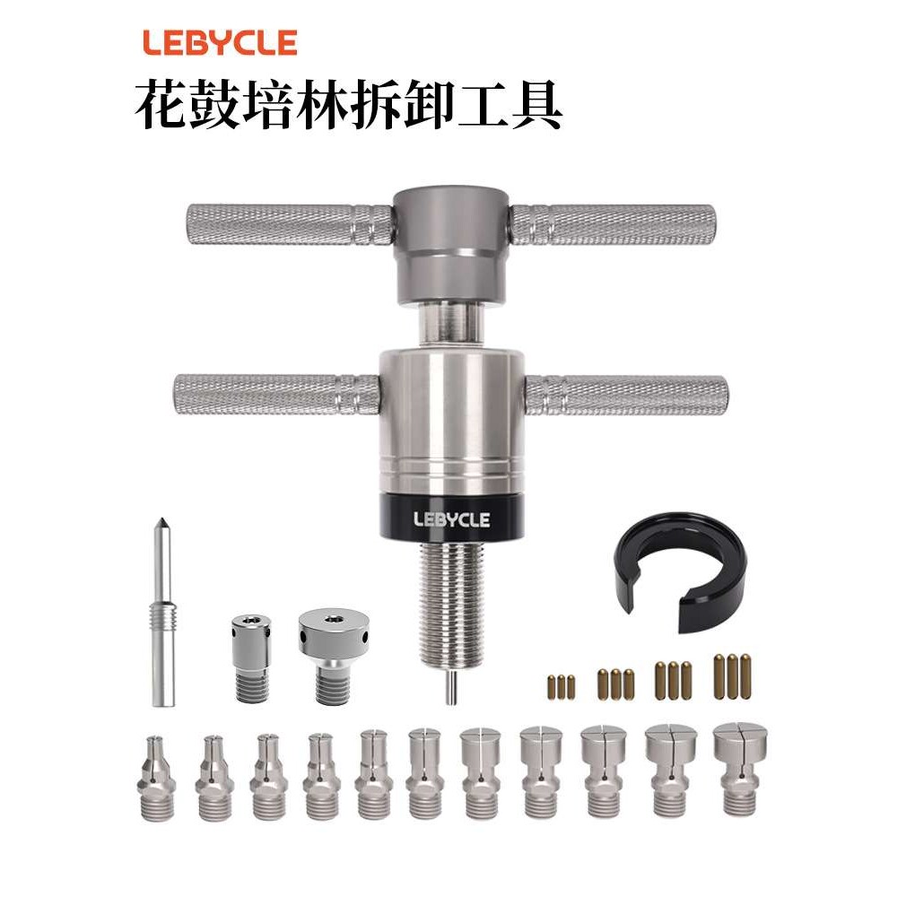 乐百客 自行车花鼓轴承拆卸工具山地公路车轮组塔基培林取出拉马