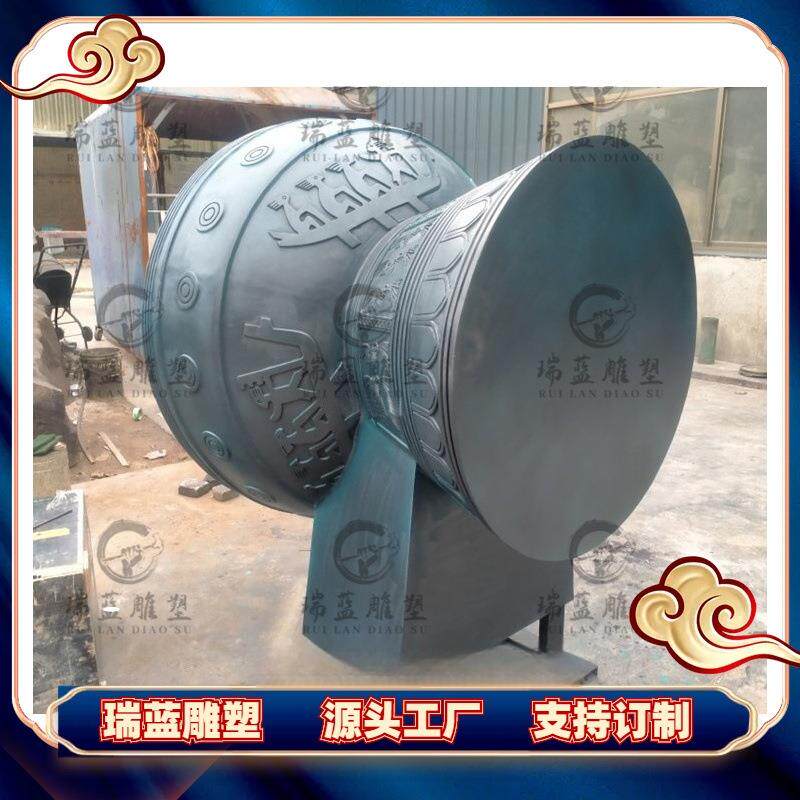 锻铜大鼓雕塑铸铜大鼓雕塑浮雕厂家直销 锻铜壁浮雕铜鼓雕塑
