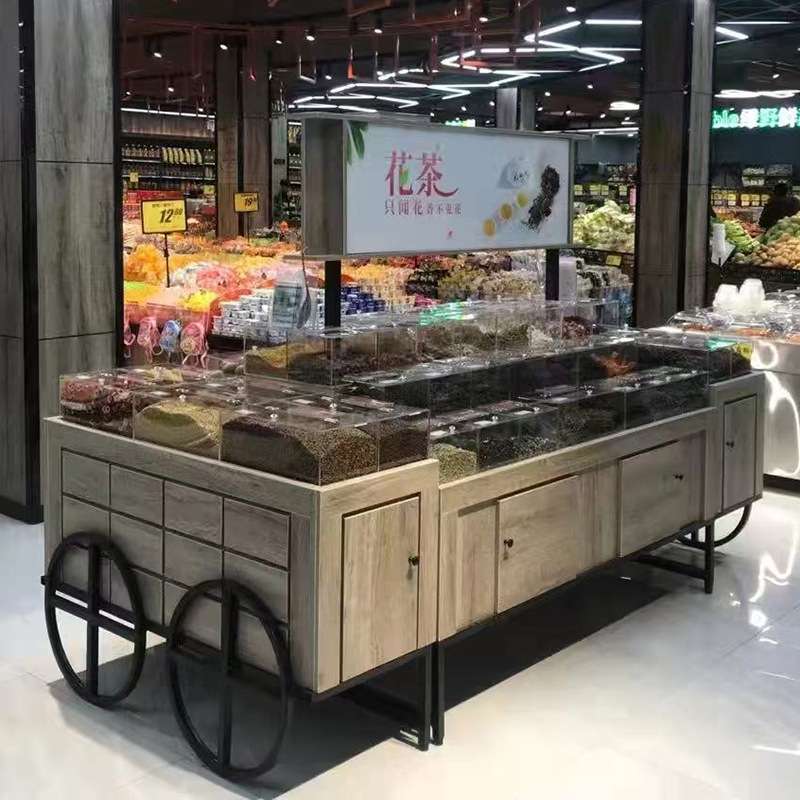 花茶柜茶草本茶高颜值透明玻璃门设计商用饮品陈列柜花茶展示冷柜