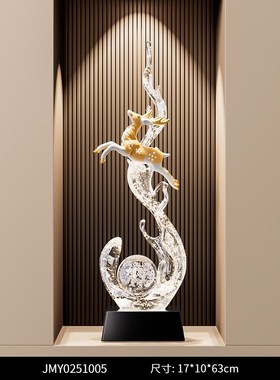 风生水起进d门入户玄关摆件轻奢高档客厅招财电视柜酒柜壁龛装饰