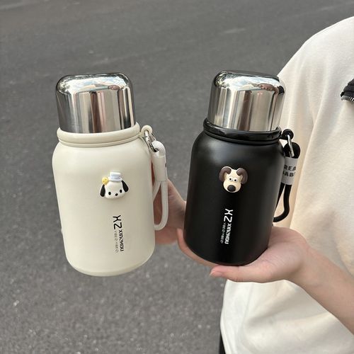 简约保温杯女生h316不锈钢办公茶水分离杯子男户外手提带盖水杯