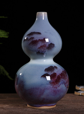 样板房酒店新中式摆件博古架装饰品陶瓷器青M瓷花瓶仿古瓷瓶工艺