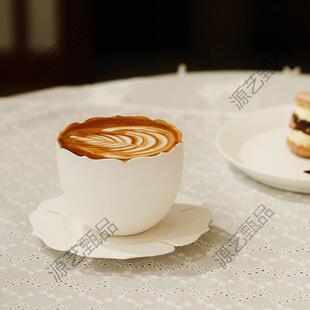 QD4D云汀 全手工素白花口杯咖啡杯不倒杯拉花杯其他防蚊灭虫