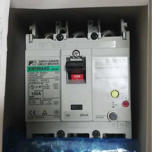 富士漏电断路器EW100AAG 3P 100A 漏电开关断路器  可调100-200Ma