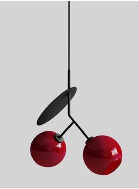 创意红色樱桃吊灯意大利设计师床头吊灯吧台咖啡厅橱窗装饰小吊灯