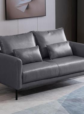 猫抓皮沙发小户型客厅简约双人三人北欧简易出租房服装店公寓橙色