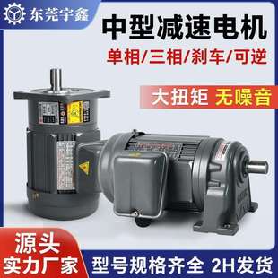 齿轮减速电机厂家供应 200W中型立式 工业给汤机减速电机75W 100W