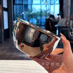 多用碗316不锈钢单层实心碗加厚家用喝汤碗耐摔吃饭蒸蛋碗14cm